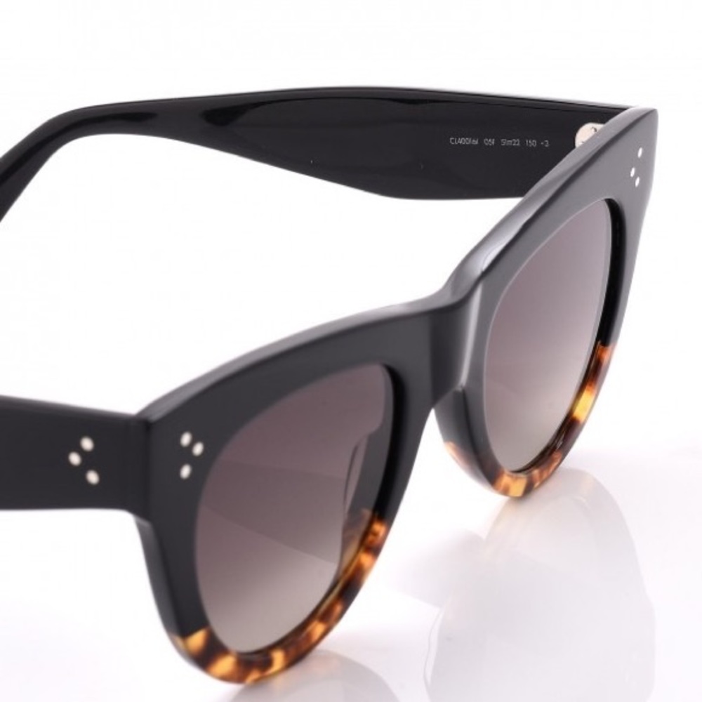 CELINE cat eye black Havana brown sunglasses